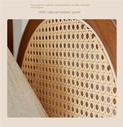 4 Tier Wooden Corner Shelf with Rattan Weaving I595