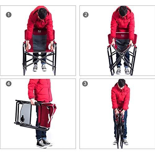 Folding Aluminum Camping Chair with Side Table S57881