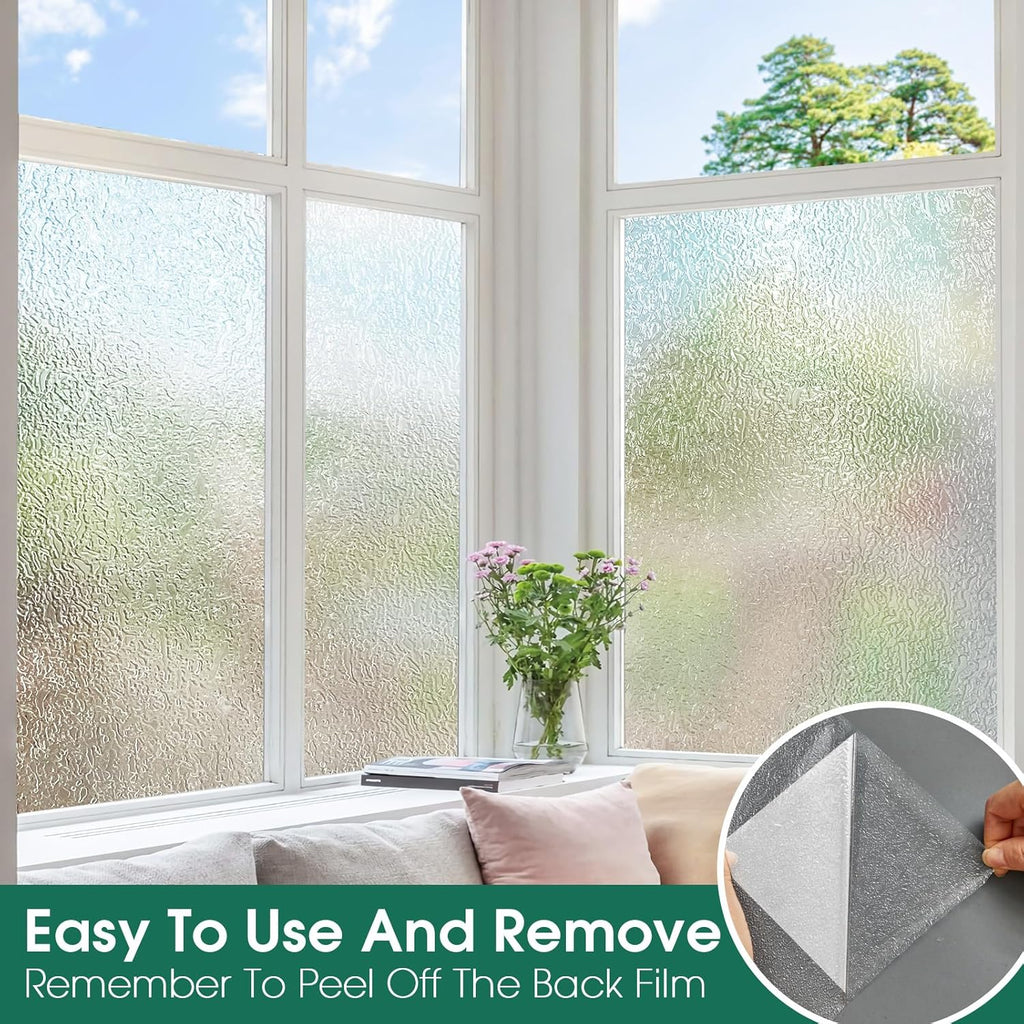 Silver 17.5 x 78.7 in Window Privacy Film B7507