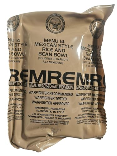 MRE Meal Ready to Eat with Entree, Snacks, Dessert, Drink Mix, Utensils, Condiments and FRH Q50821