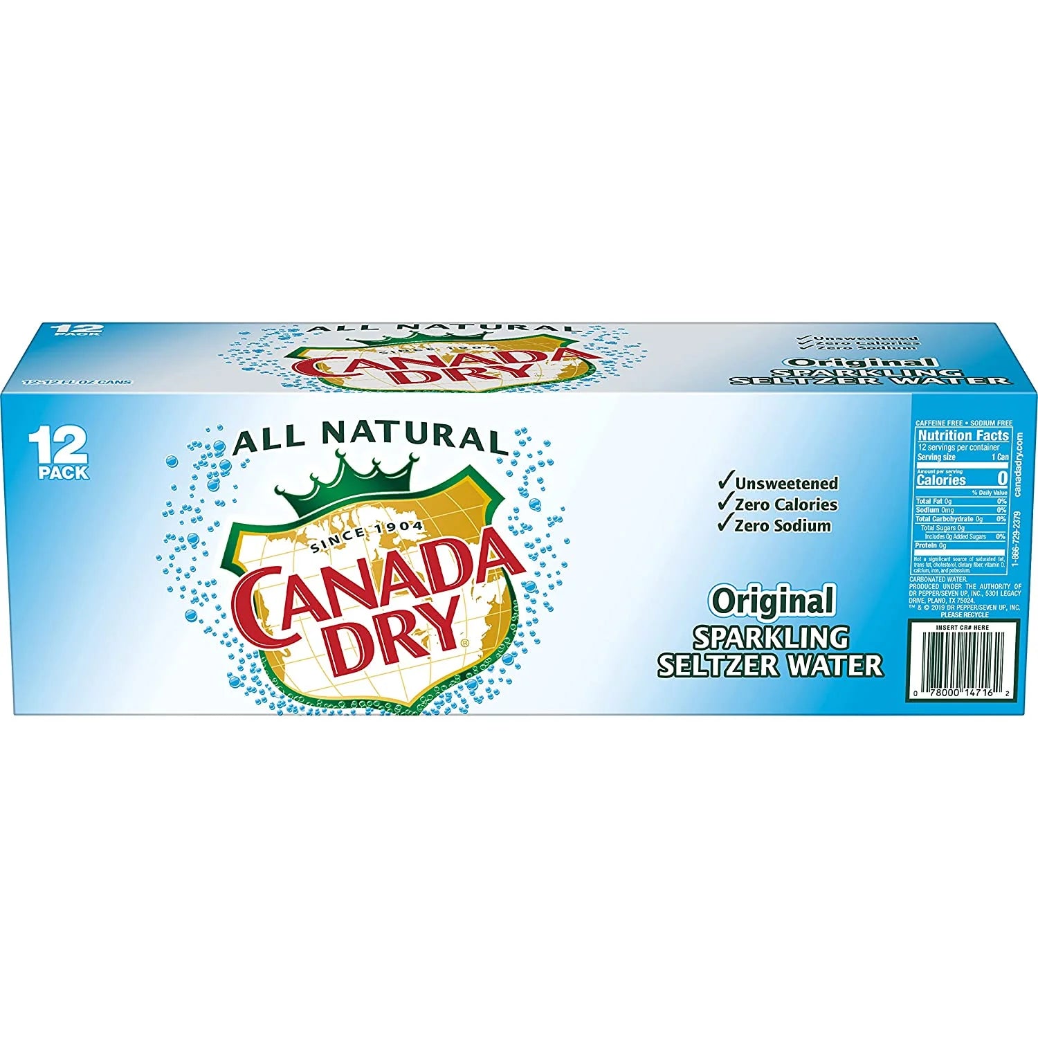 12 oz. Cans Sparkling Seltzer Water (Pack of 12) J5018