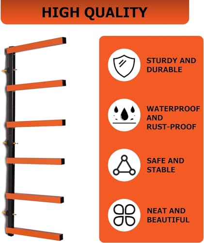 6 Levels Steel Wall Mounted Lumber Storage Rack L765