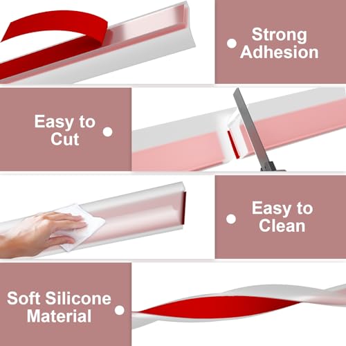 Self-Adhesive Silicone Collapsible Shower Water Dam A778
