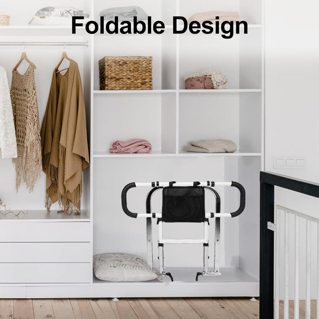 Bed Rail with Adjustable Height & Extendable Dual Side Handles O14884