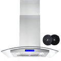 30" 380 CFM Ductless Island Range Hood in Stainless Steel D204