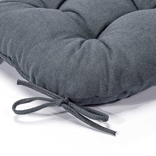 4 Pack Bordeaux Red Chair Cushions with Ties S348969