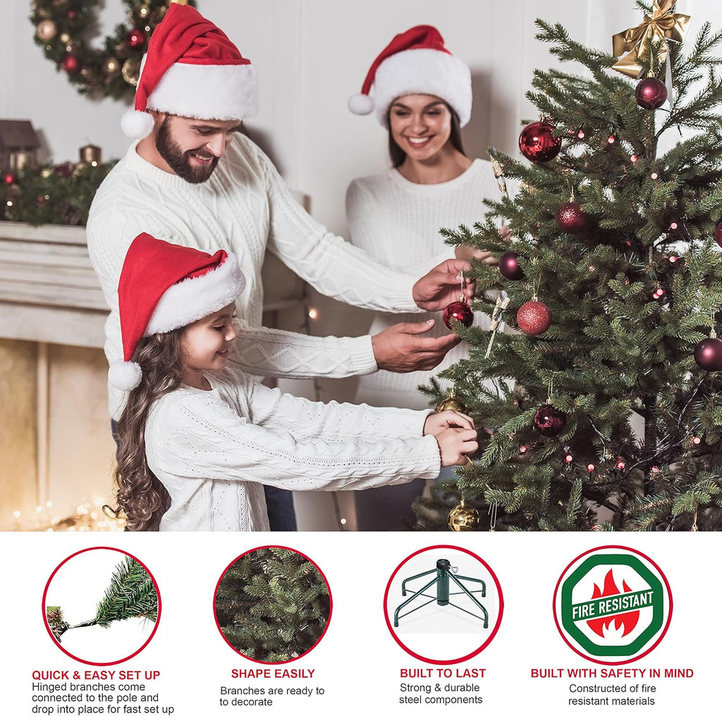 7.5 Foot Pre-Lit Fraser Fir Artificial Christmas Tree with 750 Clear Lights L920