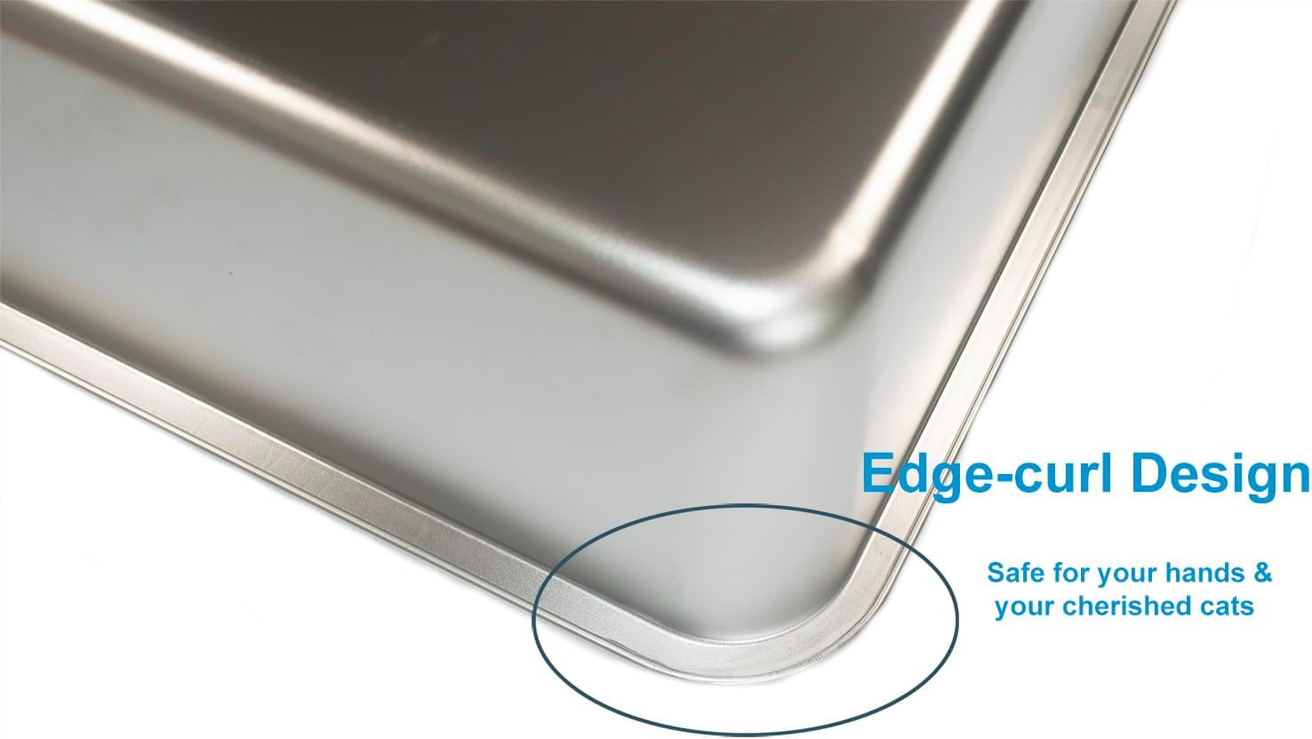 Extra Large Stainless Steel Litter Box with Smooth Surface T5283