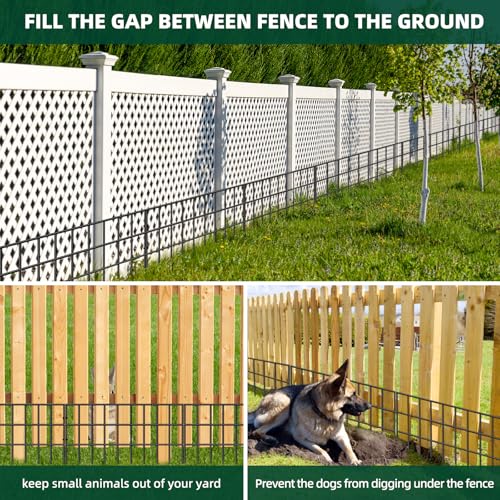 42.5ft(L) x 13in(H) 30 Panels No Dig Rustproof Garden Fence D6795