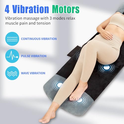 Full Body Massage Mat with Shiatsu Neck Massager, 3D Lumbar Traction, Back & Waist Heat, 4 Vibrating Motors N873