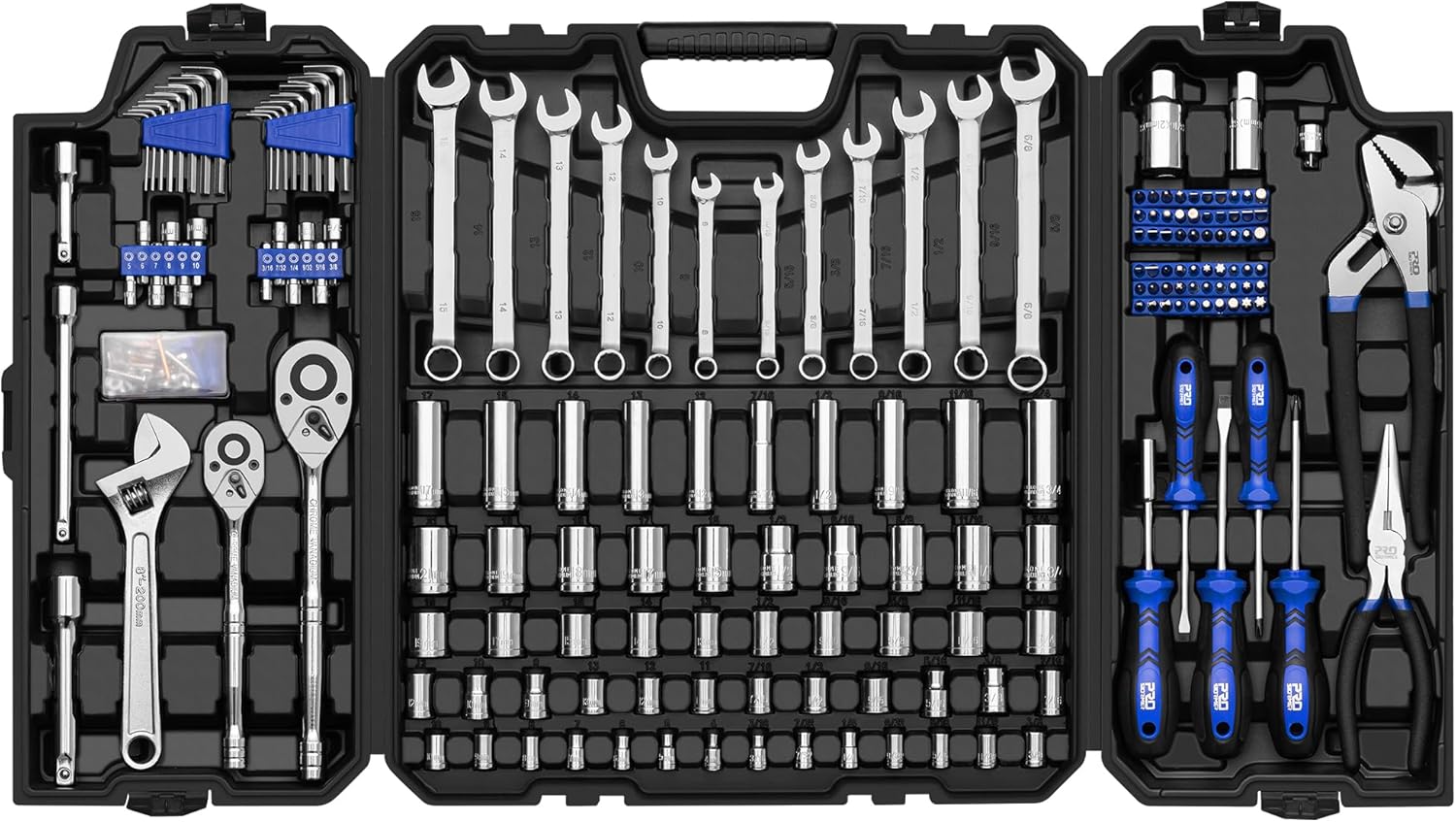 240-Piece Mechanics Tool Set with Plastic Storage Toolbox Z67296
