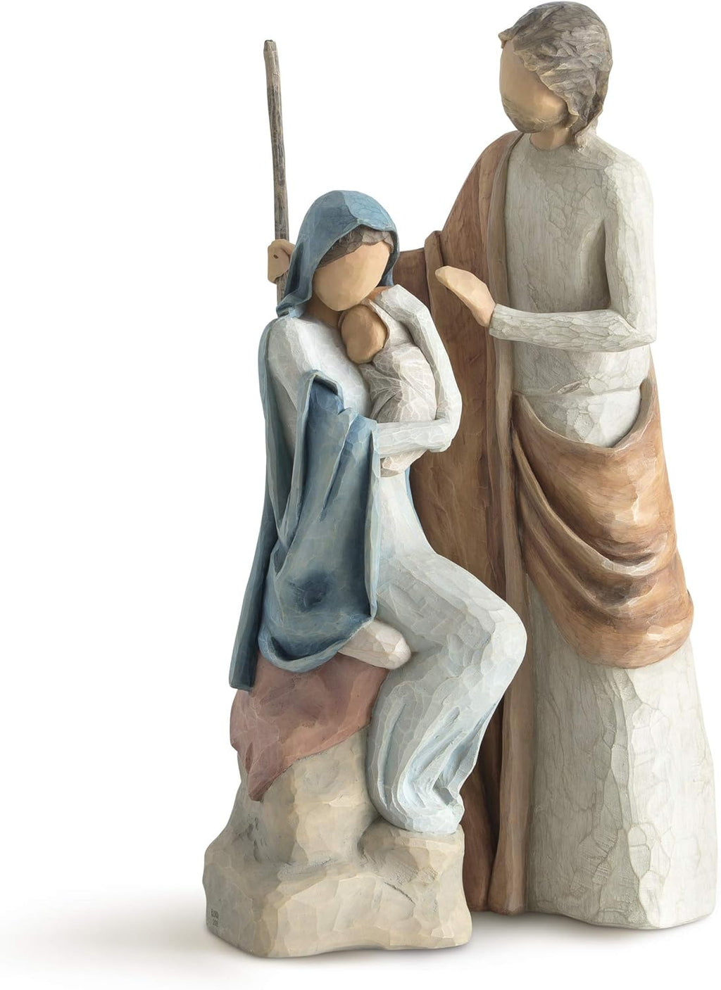 Sculpted hand-painted nativity figures X2396
