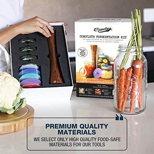 Fermentation Jar Starter Set with Mason Jar, Lids & Weight C436753