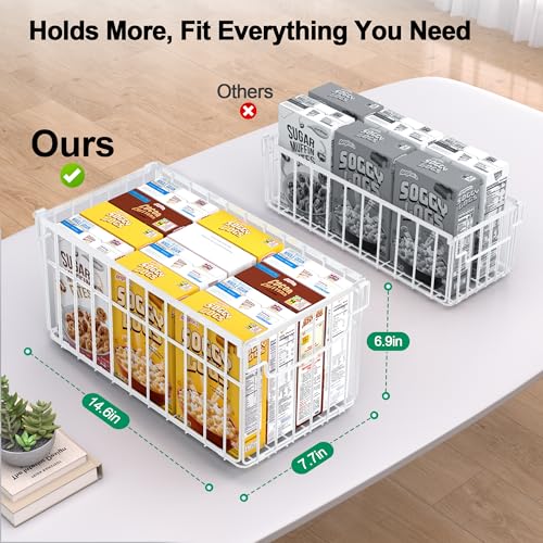 4 Pack Stackable Black Freezer Organizer Bins with Handles G345
