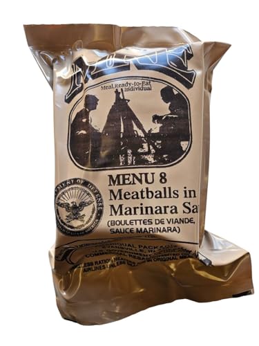 MRE Meal Ready to Eat with Entree, Snacks, Dessert, Drink Mix, Utensils, Condiments and FRH Q50821