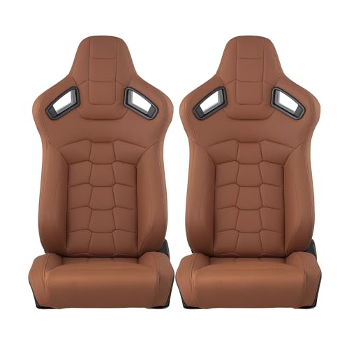 Black PVC Leather Bucket Seats with Dual Lock Sliders G470