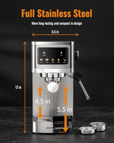 20 Bar Espresso Machine with Milk Frother and Touchscreen I377