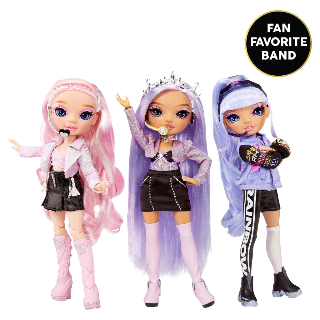 Purple Lilac Fashion Doll with 2 Designer Outfits and Microphone Headset A862