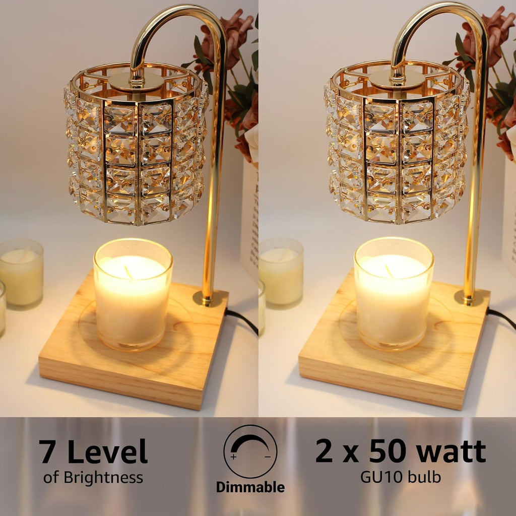 Amber Dimmable Electric Candle Warmer Lamp with Timer N66053