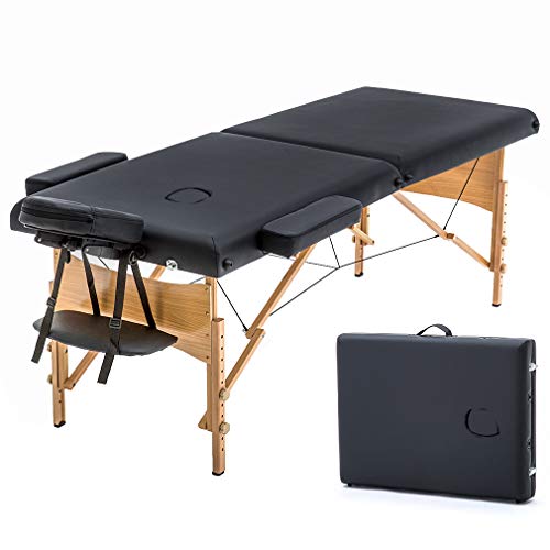 Portable Massage Table 28 inch Wide Height Adjustable Folding Spa Table with Non-Woven Bag L633503