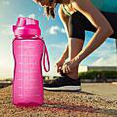 Pink 2.2L Water Bottle Jug with Straw Q280018