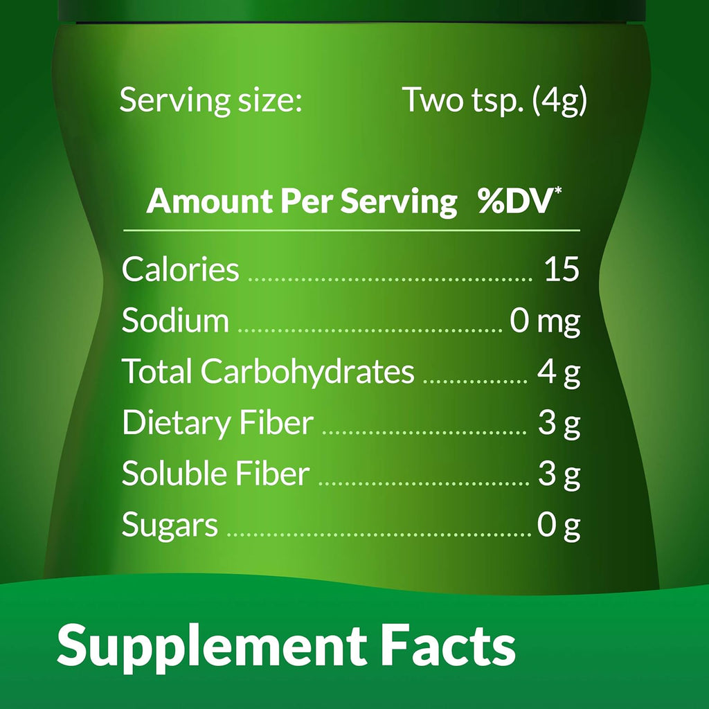 38 servings 5.4 oz Prebiotic Dietary Fiber Supplement Powder I80124