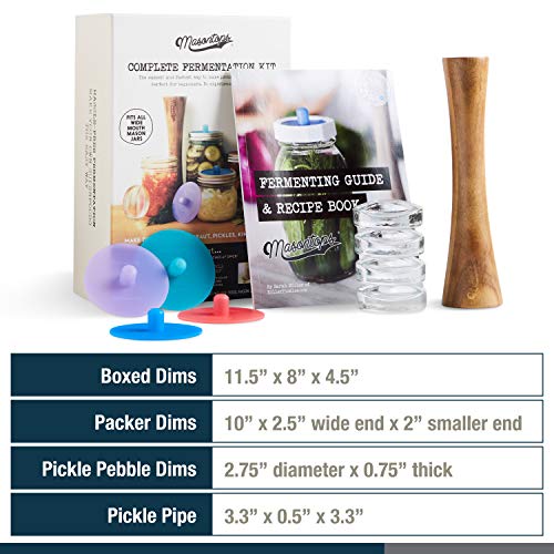 Fermentation Jar Starter Set with Mason Jar, Lids & Weight C436753
