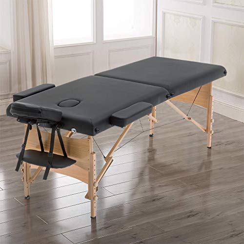 Portable Massage Table 28 inch Wide Height Adjustable Folding Spa Table with Non-Woven Bag L633503