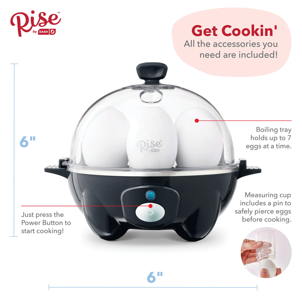 7 Egg Capacity Electric Egg Cooker Black Q9174