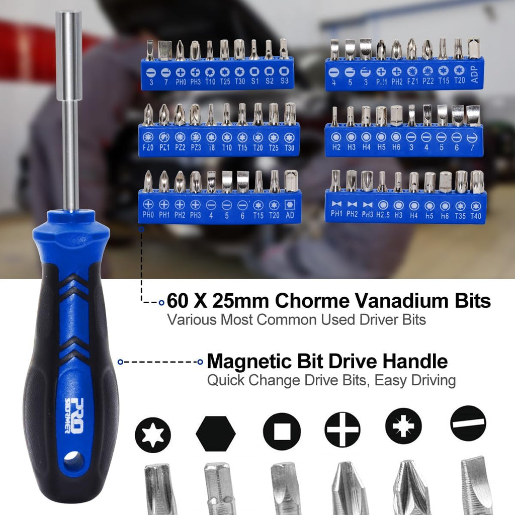 240-Piece Mechanics Tool Set with Plastic Storage Toolbox Z67296