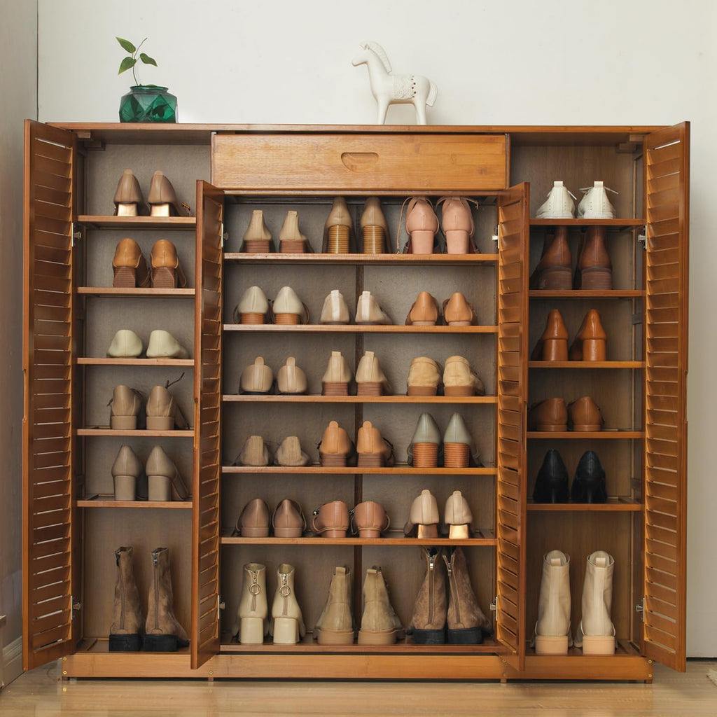 Bamboo 7-Tier Shoe Organizer with Drawer H45120