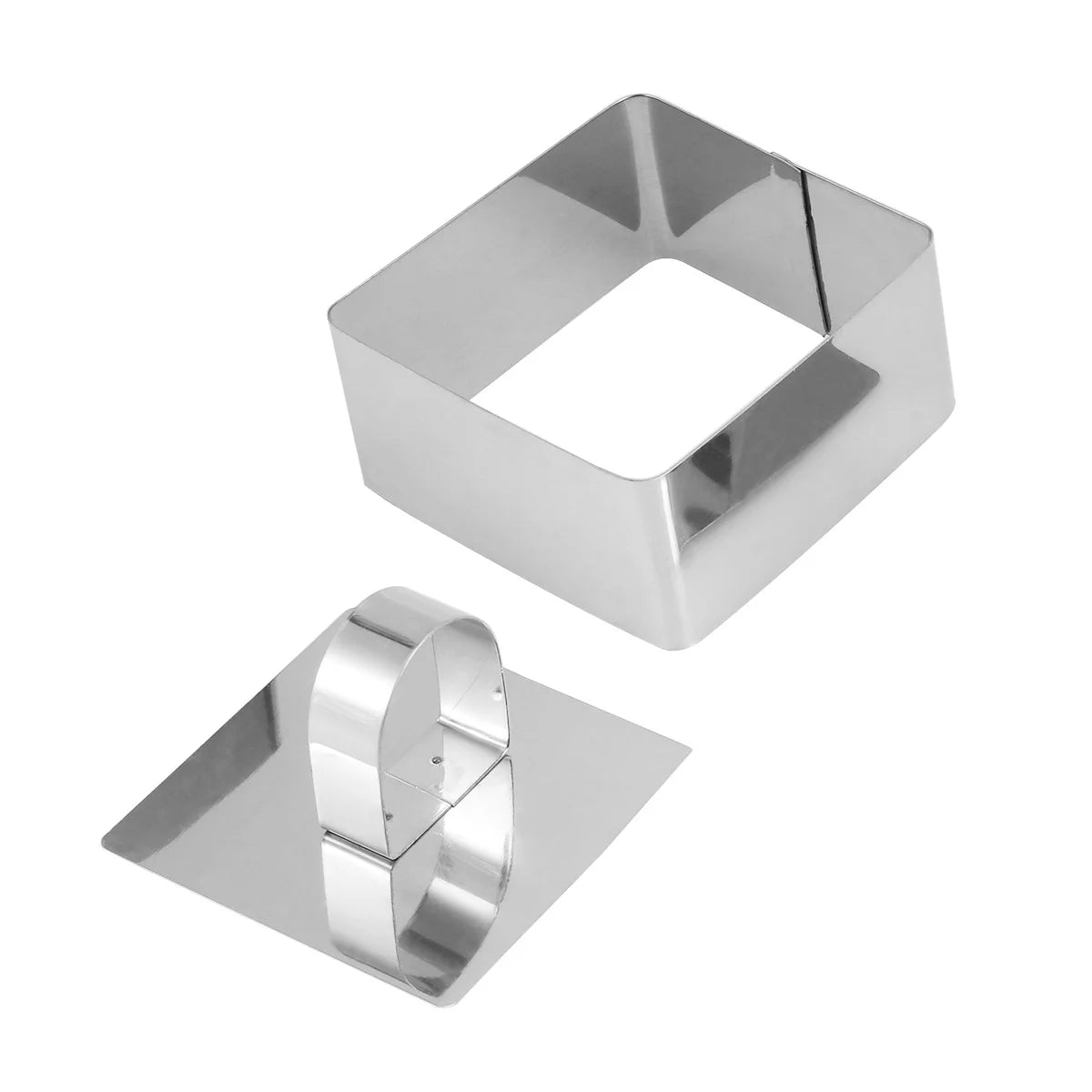 Silver Square Baking Pan Rectangular Mold Cookie Molds N84591