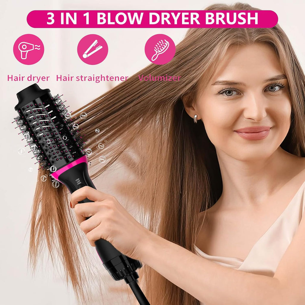 Dual Voltage Hair Dryer Brush with European Plug 110V-120V/220V-240V B7700