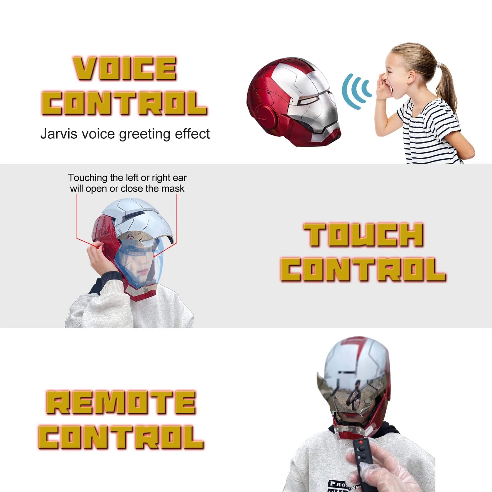 Silver Electronic LED Mask Helmet D9970