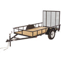 5 ft. x 8 ft. Wood Floor Utility Trailer with Ramp Gate K7010