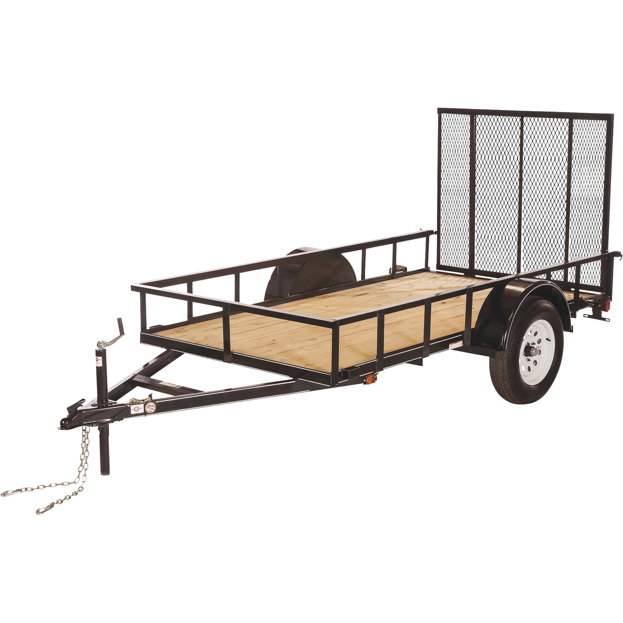 5 ft. x 8 ft. Wood Floor Utility Trailer with Ramp Gate K7010