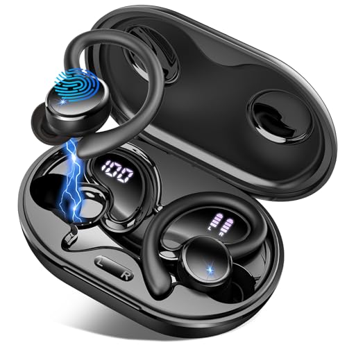 Wireless Earbuds Bluetooth 5.4 Over Ear with Noise Cancelling Mic IP7 Waterproof T7337
