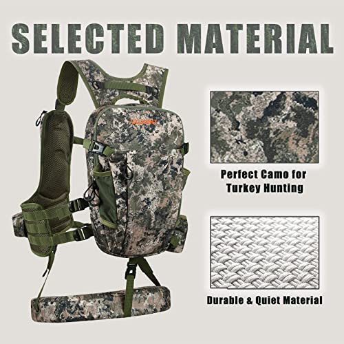 Adjustable Turkey Hunting Vest with Seat Cushion X2673