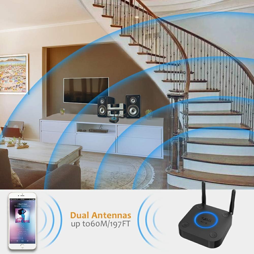 Bluetooth 5.0 Receiver with Optical RCA AUX 3.5mm Coaxial Pack of 2 O427
