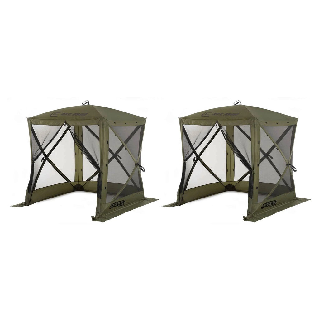 6' x 6' Pop-up Green Square Gazebo (2 Pack) D638180