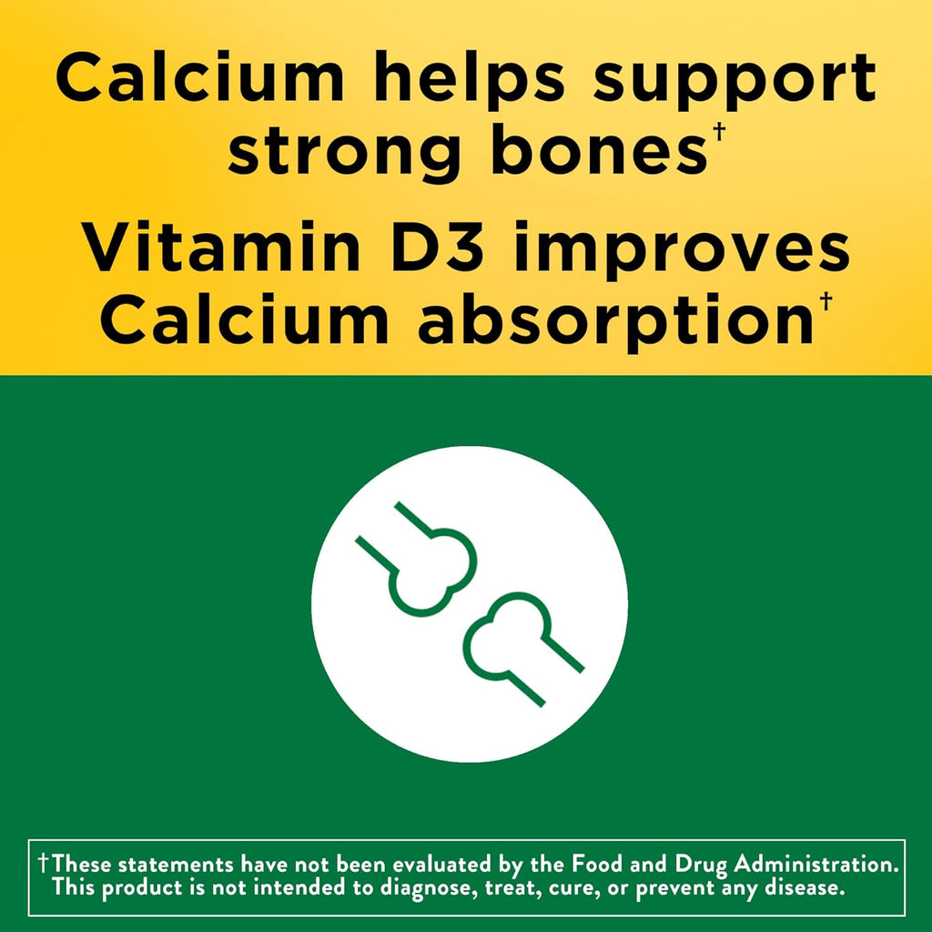 Calcium 600 mg with Vitamin D3 Dietary Supplement 100 Softgels U676472