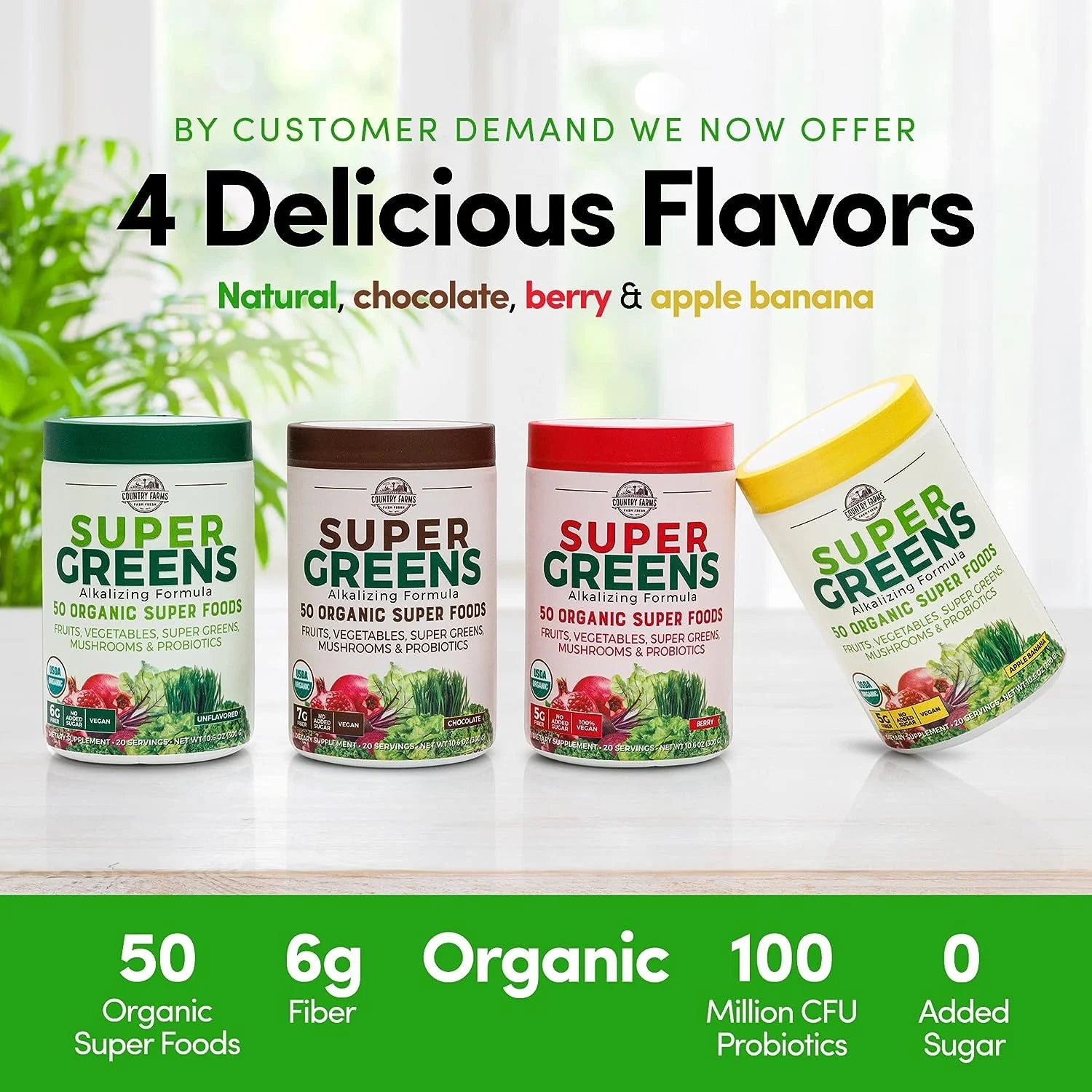 50 Organic Super Foods Drink Mix, 20 Servings, 10.6 Oz, 2 Packs R42945
