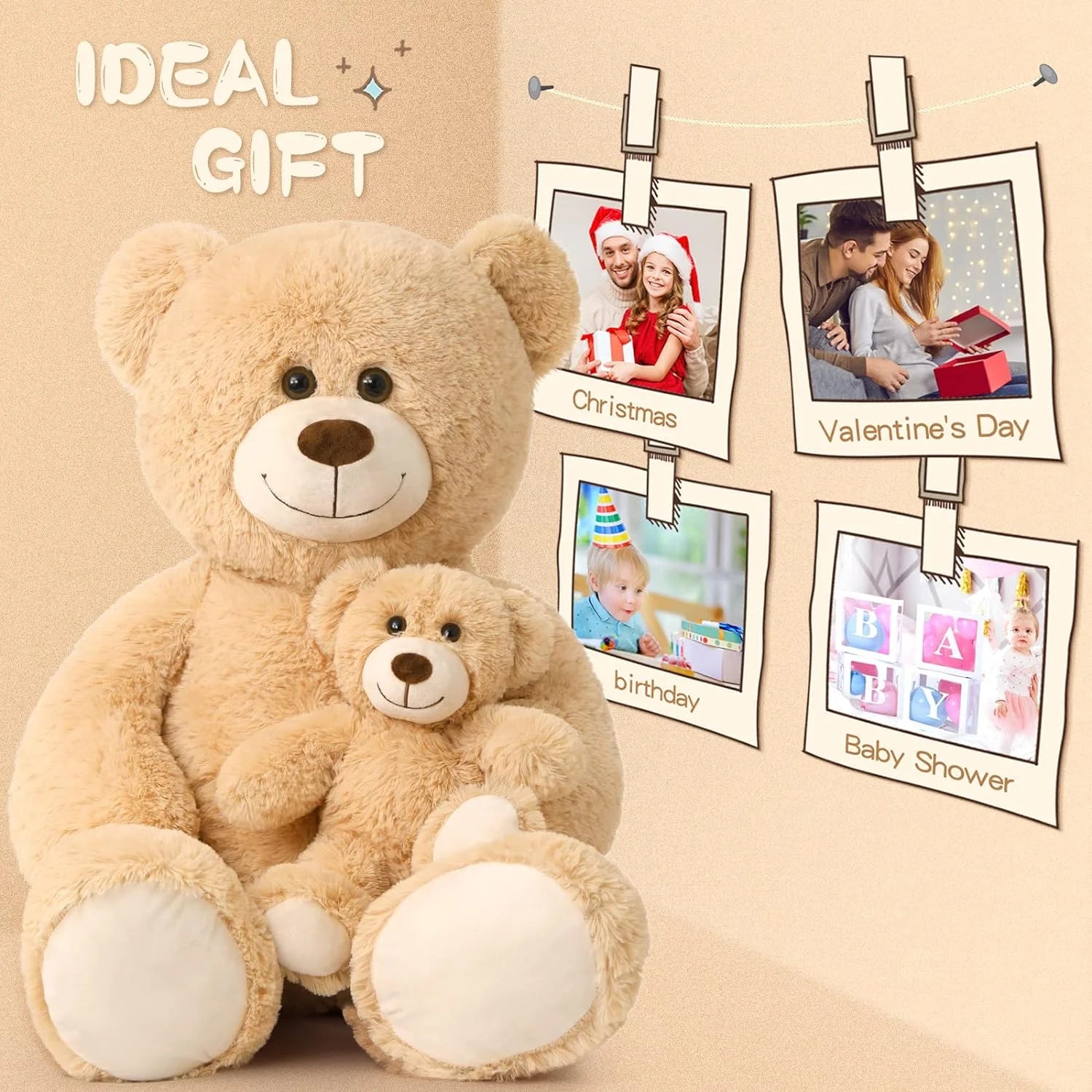 39" Giant Teddy Bear Soft Plush Stuffed Animal N689