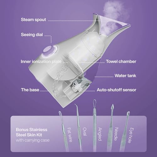 Teal Nano Ionic Facial Steamer with Stainless Steel Skin Kit U5353