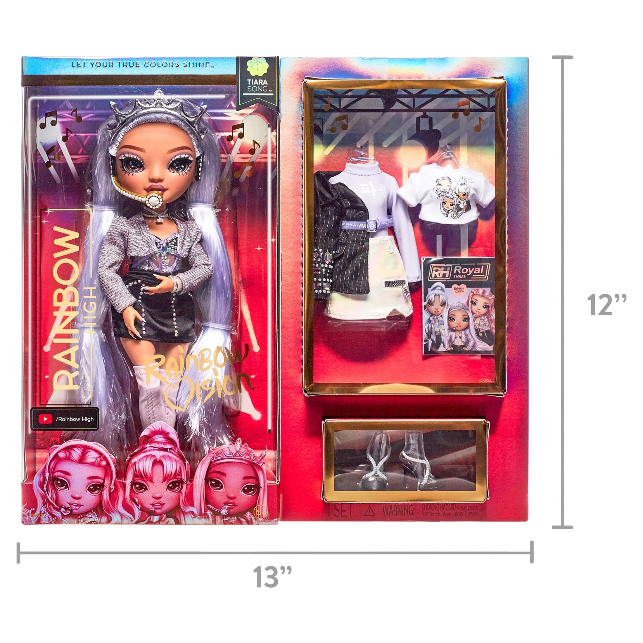 Purple Lilac Fashion Doll with 2 Designer Outfits and Microphone Headset A862