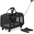 Black Pet Carrier with Detachable Wheels R5606