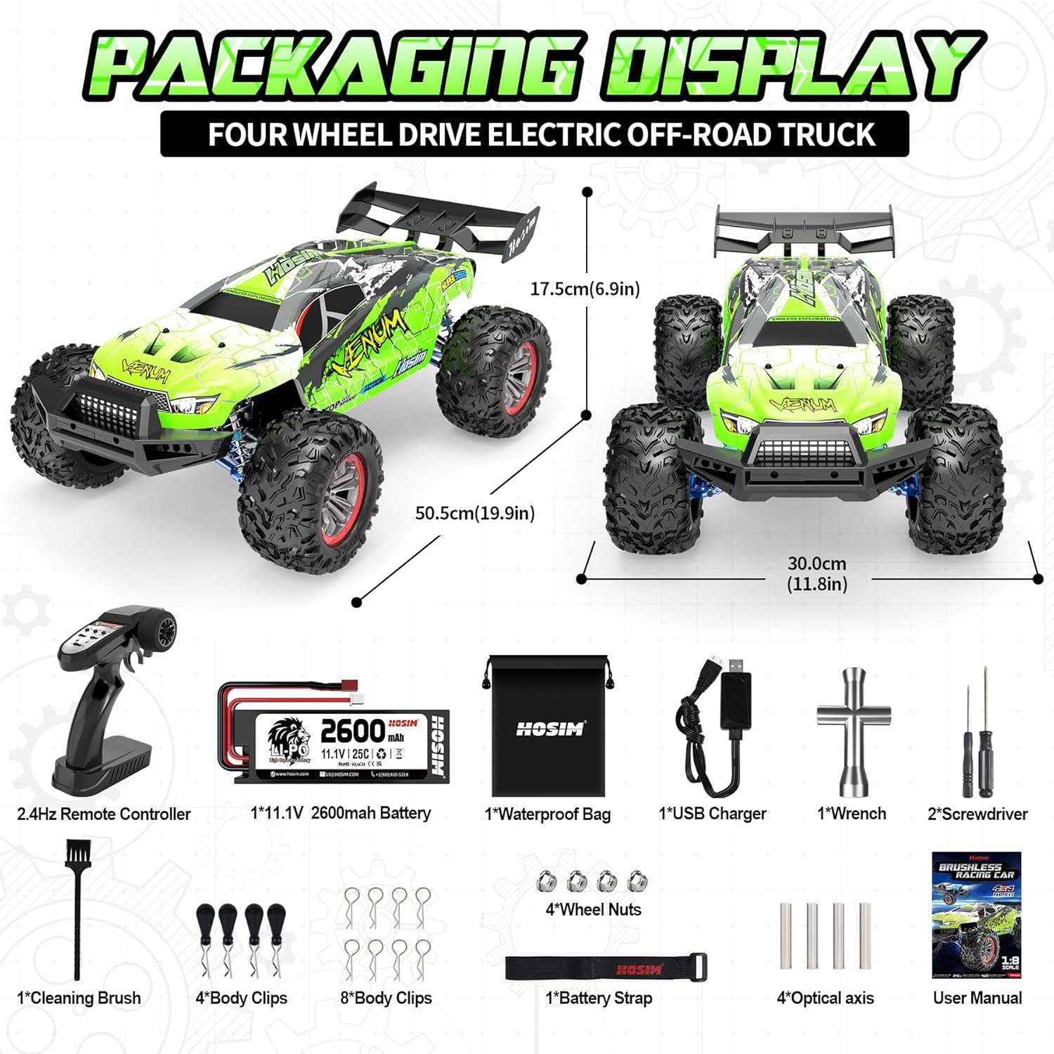 1:8 RC Car 80+KMH 1:10 RC Truck 48+ KMH U20276