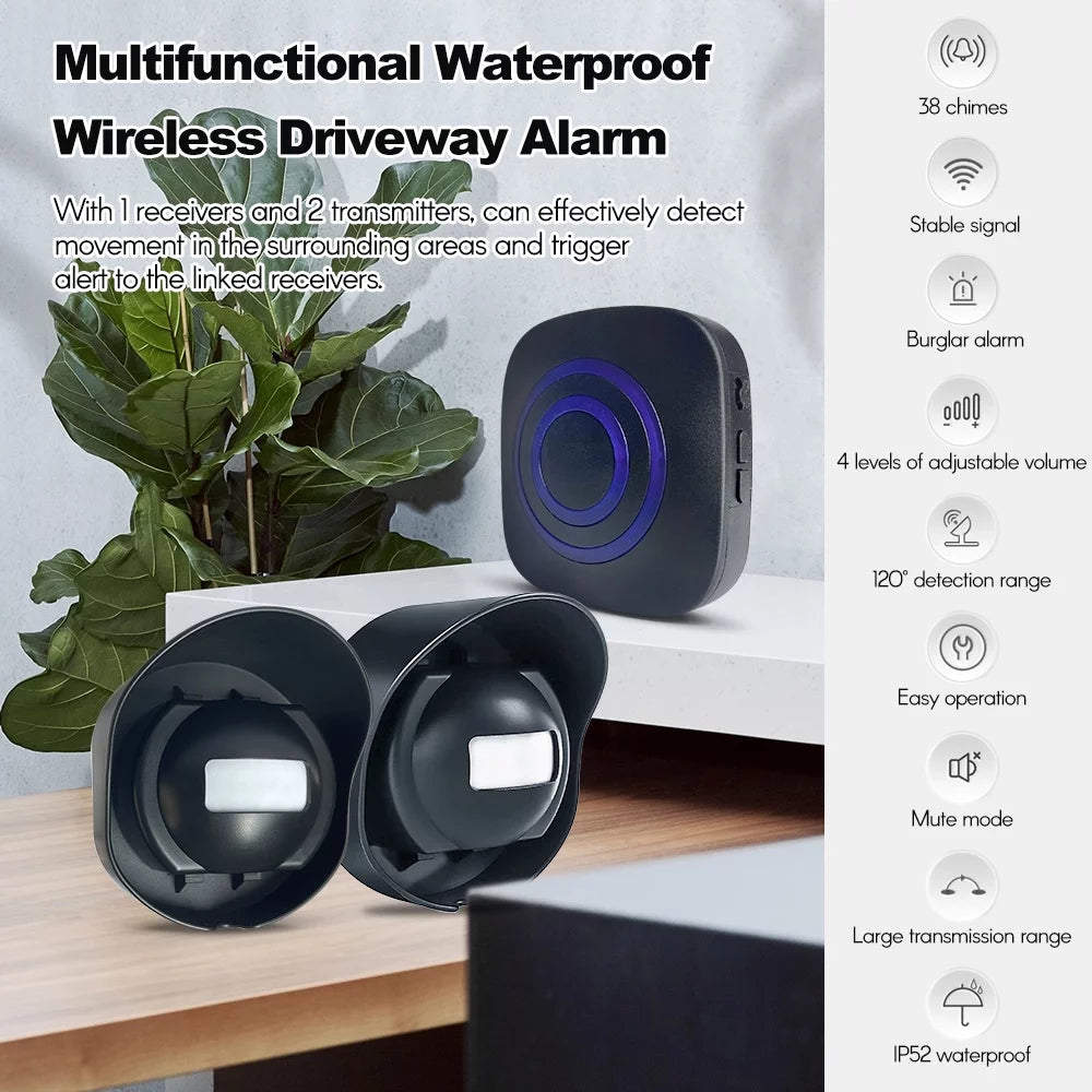 Wireless Driveway Alarm Motion Sensor Alarm 1 Receiver 2 Transmitters R489700