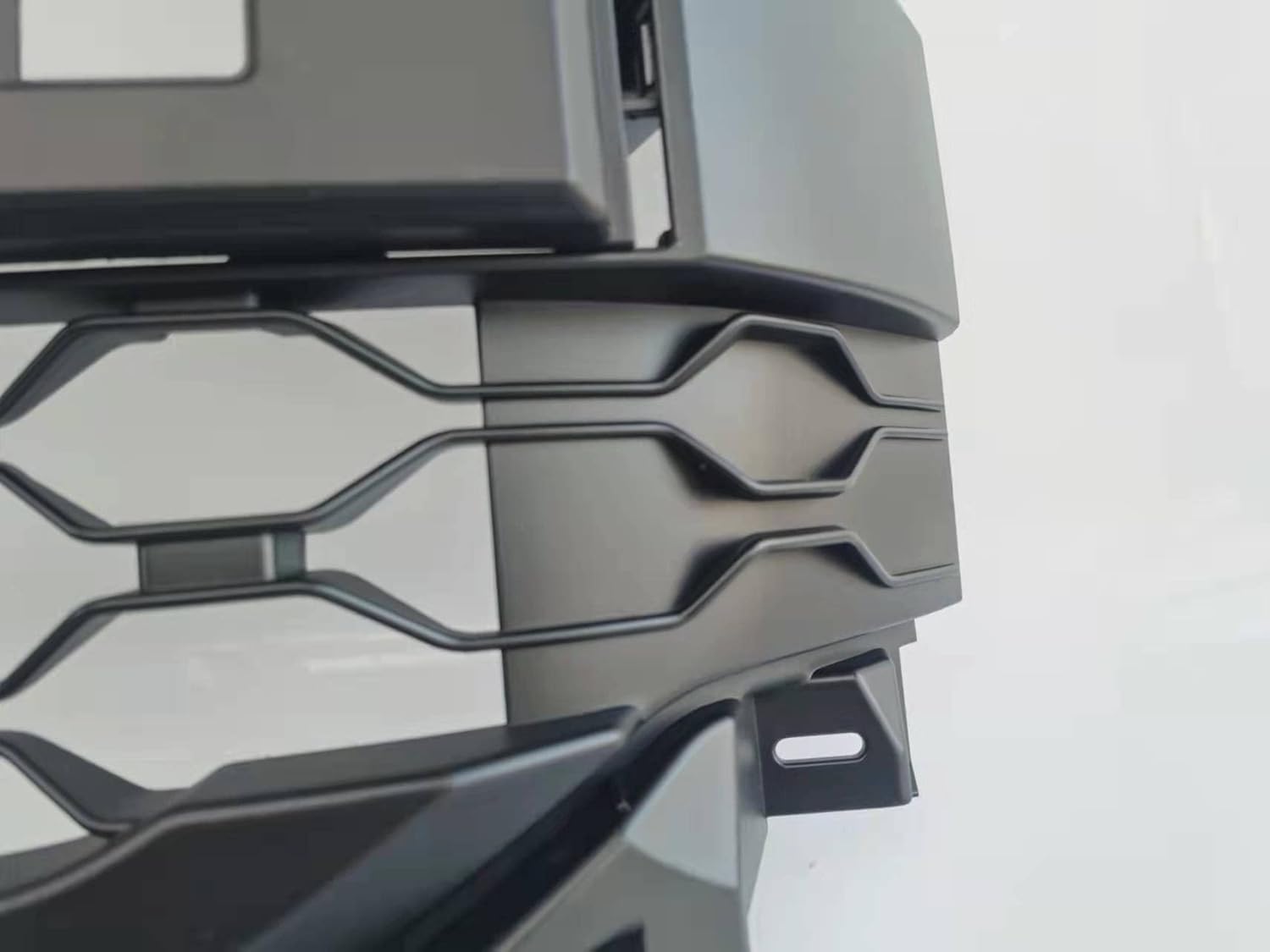 Matte Black Front Grille with Letters & LEDs F93346
