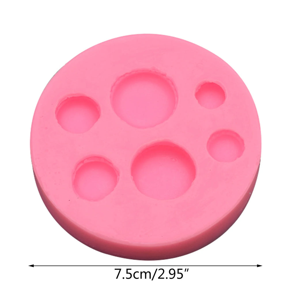 6 Cavities Macarons Shape Fondant Molds D7631